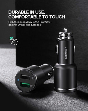 Planet Gates China / Gold Ugreen Car Charger Dual USB Quick Charge 3.0 for iPhone X 8 QC 3.0 Car-Charger for Samsung Galaxy S9 Fast Phone Charger for LG