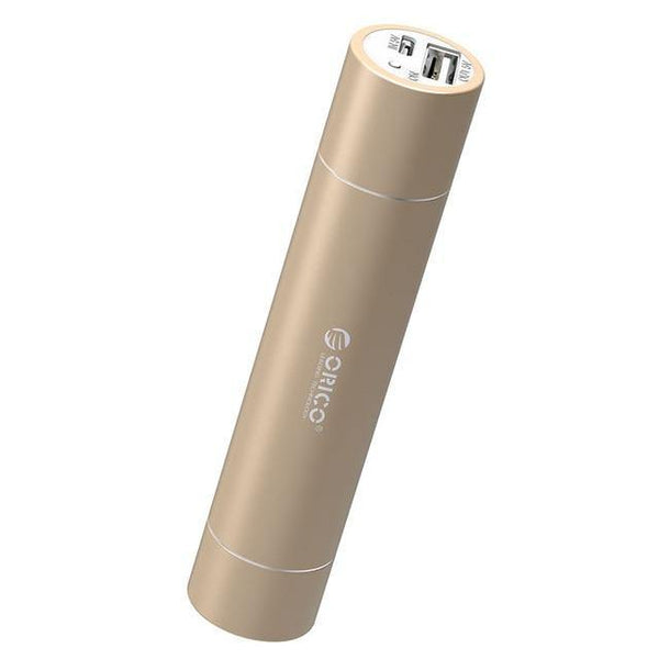 Planet Gates China / Golden ORICO 2600mAh External Battery Pack 5V1.5A Aluminum Power Bank with SOS Flashlight Portable Silver/Golden/Pink