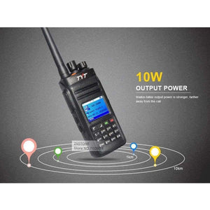 Planet Gates China GPS Radio TYT MD398 Digital DMR Walkie Talkie 1000 CH 10W Waterproof Radio UHF 400-470Mhz Digital Communication Equipment