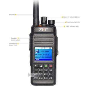 Planet Gates China GPS Radio TYT MD398 Digital DMR Walkie Talkie 1000 CH 10W Waterproof Radio UHF 400-470Mhz Digital Communication Equipment