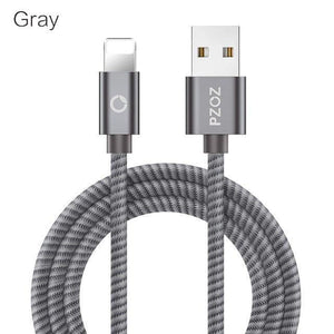 Planet Gates China / gray / 0.25m PZOZ usb cable for iphone cable Xs max Xr X 8 7 6 plus 6s 5 s plus ipad mini fast charging cables mobile phone charger cord data