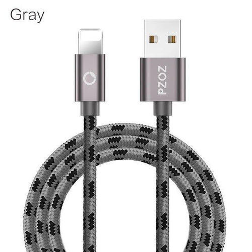 Planet Gates China / Gray 10pack / 100cm PZOZ 10 pieces usb cable for iphone cable 8 7 6 plus 6s 5 5s se x ipad air mini fast charging cables phone charger data adapter