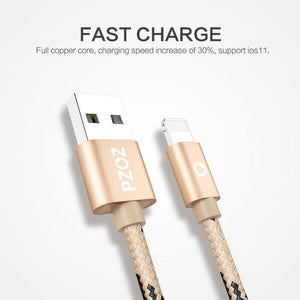 Planet Gates China / Gray 10pack / 100cm PZOZ 10 pieces usb cable for iphone cable 8 7 6 plus 6s 5 5s se x ipad air mini fast charging cables phone charger data adapter