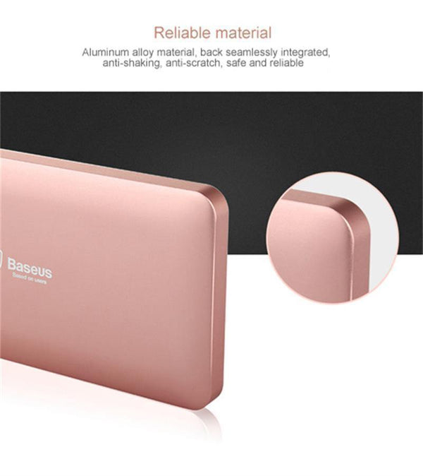 Planet Gates China / Gray Baseus 10000mAh Dual USB Power bank Portable Mobile Phone Charger Powerbank For iPhone Xiaomi External Battery Poverbank
