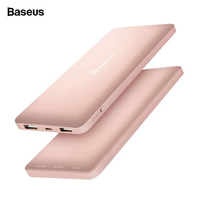 Planet Gates China / Gray Baseus 10000mAh Dual USB Power bank Portable Mobile Phone Charger Powerbank For iPhone Xiaomi External Battery Poverbank