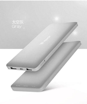 Planet Gates China / Gray Baseus 10000mAh Dual USB Power bank Portable Mobile Phone Charger Powerbank For iPhone Xiaomi External Battery Poverbank
