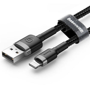 Planet Gates China / Gray Black / 50cm Baseus USB Cable For iPhone XS Max XR X 8 7 6 6s Plus 5 5S SE iPad Pro Mini Fast Charging Charger Data Cord Mobile Phone Cables
