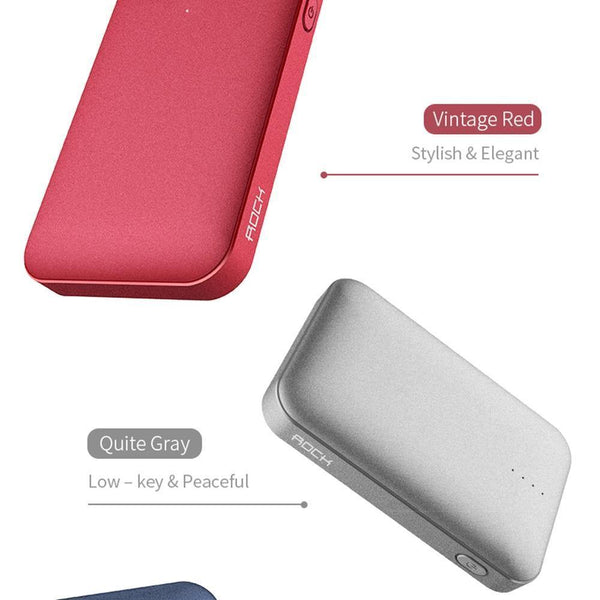 Planet Gates China / Gray ROCK Mini Power Bank 10000mAh External Battery Charger Portable Charger Dual USB Powerbank for iphone X Samsung Xiaomi