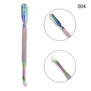 Planet Gates China / Gray Stainless Steel Cuticle Pusher Nail Pusher Repousse Cuticule Ongles Materiel Professionnelle Corta Cuticula Tool