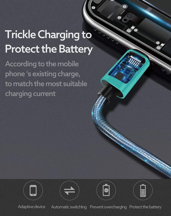 Planet Gates China / Green or Gray Random / 100 cm ROCK USB Cable for iPhone Cable 2018 XS MAX XR X 8 7 6 Plus 6S 5S plus iPad mini Fast Charging Cables Mobile Phone Charger Cord