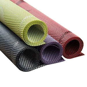 Planet Gates China / Green Set of 4 PVC Flower Pattern Placemats for Dining Table Runner Linens Place Mat in Kitchen Accessories Cup Wine Mat