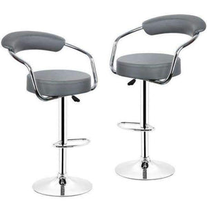 Planet Gates China / grey 2pcs Synthetic Leather Swivel Bar Stools Chairs Height Adjustable Pneumatic Stainless Steel Stent Pub Chair Barstools HWC
