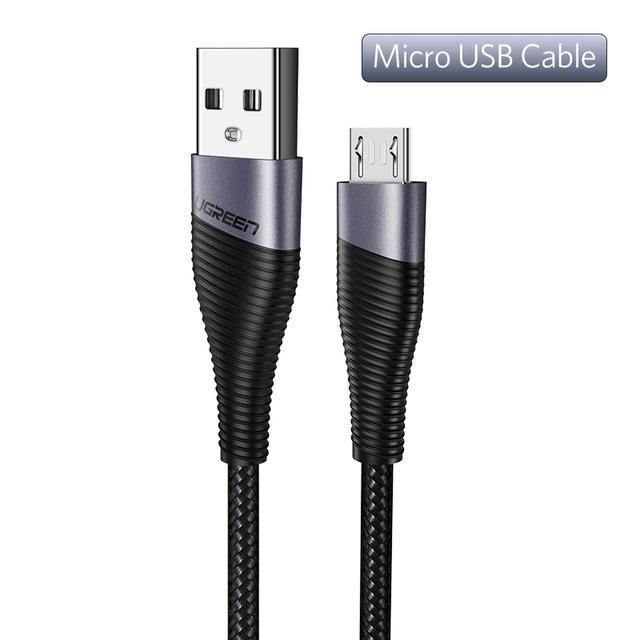 Planet Gates China / Grey / 50cm Ugreen Fast Charge Micro USB Cable for Xiaomi Redmi Note 5 Pro 4 Andriod Mobile Phone Charger Data Cable for Samsung S7 USB Cord