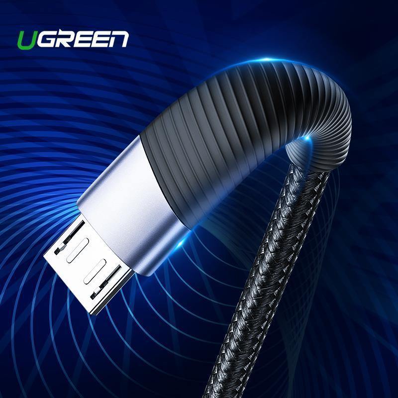 Planet Gates China / Grey / 50cm Ugreen Fast Charge Micro USB Cable for Xiaomi Redmi Note 5 Pro 4 Andriod Mobile Phone Charger Data Cable for Samsung S7 USB Cord