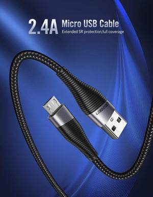Planet Gates China / Grey / 50cm Ugreen Fast Charge Micro USB Cable for Xiaomi Redmi Note 5 Pro 4 Andriod Mobile Phone Charger Data Cable for Samsung S7 USB Cord