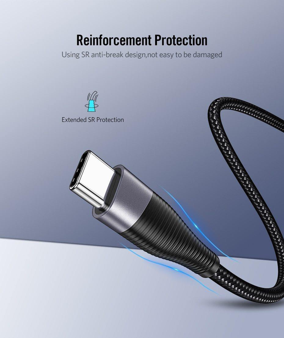 Planet Gates China / Grey / 50cm Ugreen USB Type C Cable for Samsung S8 S9 Plus 3A Fast Charging USB C Charger Data Cable for Xiami Mi8 Mobile Phone Charger Cord