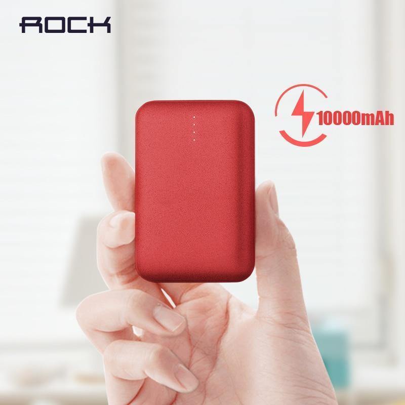 Planet Gates China / Grey ROCK Mini 10000 mAh Power Bank Portable Ultra-thin Polymer Powerbank Battery for iPhone SamSung Xiaomi Huawei and More