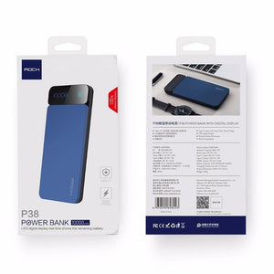 ROCK Power Bank 10000mAh with Digital Display Portable External Battery Type C 5V 3A Powerbank for iphone X Samsung Xiaomi - Planet Gates