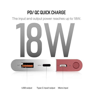 Planet Gates China / Grey ROCK Power Bank 20000mAh PD QC3.0 2.0 Quick Charge Powerbank Portable External Battery Charger for iphone X Samsung Xiaomi