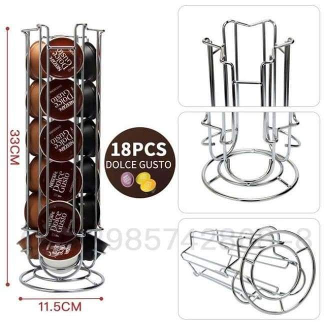 Planet Gates Storage Dolce Gusto Nespresso Capsule Holder Stainless Steel Display Capsule Rack Stand Kitchen Table Metal Shelf Free Shipping