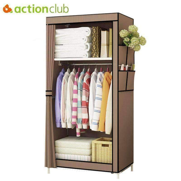 Planet Gates China / HH341000CS1 Actionclub Minimalist Modern Non-woven Cloth Wardrobe Baby Storage Cabinet Folding Steel individual Closet Bedroom Furniture
