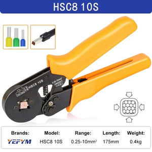 Planet Gates China / HSC8 10S Tubular Terminal Crimping Tools Mini Electrical Pliers HSC8 6-4A/6-4 0.25-10mm² 23-7AWG 6-6 0.25-6mm² High Precision Clamp Sets