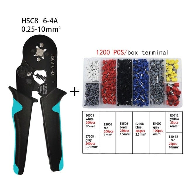 Planet Gates Tubular Terminal Crimping Tool Mini Electrician's Pliers Hand Tools HSC8 6-4 0.06-10mm2 28-7AWG High Precision Pliers Set