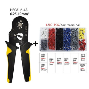 Planet Gates China / hsc8  1200pcs 4 Tubular Terminal Crimping Tool Mini Electrician's Pliers Hand Tools HSC8 6-4 0.06-10mm2 28-7AWG High Precision Pliers Set