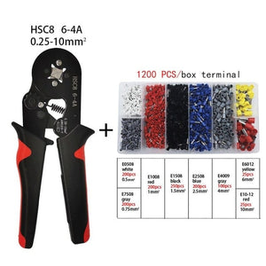 Planet Gates China / hsc8  1200pcs Tubular Terminal Crimping Tool Mini Electrician's Pliers Hand Tools HSC8 6-4 0.06-10mm2 28-7AWG High Precision Pliers Set