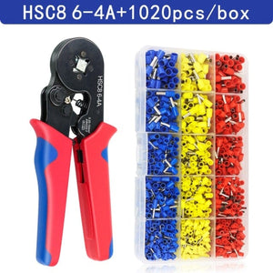 Planet Gates China / HSC8 6-4A 1020H Tubular Terminal Crimping Pliers HSC8 6-4/6-6/16-6（max 0.08-16mm²）wire mini Ferrule crimper tools YEFYM Household electrical kit