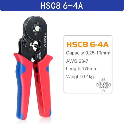 Planet Gates China / HSC8 6-4A Tubular Terminal Crimping Pliers HSC8 6-4/6-6/16-6（max 0.08-16mm²）wire mini Ferrule crimper tools YEFYM Household electrical kit