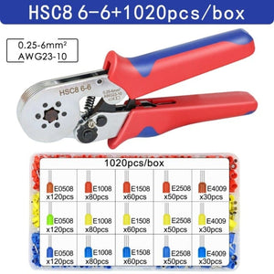 Planet Gates China / HSC8 6-6 1020tube Tubular Terminal Crimping Tools Mini Electrical Pliers HSC8 6-4A/6-4 0.25-10mm² 23-7AWG 6-6 0.25-6mm² High Precision Clamp Sets