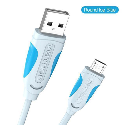Planet Gates China / Ice blue / 0.25m Vention Micro USB Cable Fast Charging Wire for Android Mobile Phone Data Sync Charger Cable 3M 2M 1M For Samsung HTC Xiaomi Sony