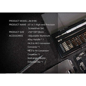 Planet Gates China JAKEMY JM-8166 61 in 1 Screwdriver kits Repair Hand Tools Kit for Mobile Phone Computer Electronic Model DIY Repair S-2 bits