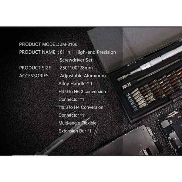 Planet Gates China JAKEMY JM-8166 61 in 1 Screwdriver kits Repair Hand Tools Kit for Mobile Phone Computer Electronic Model DIY Repair S-2 bits