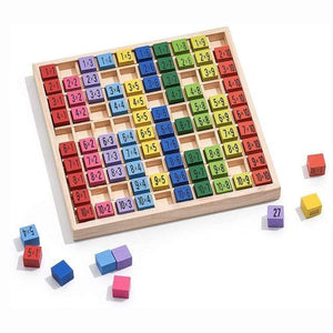 Planet Gates China / JM30 Wooden Multiplication & Math Table Board Game Kids Montessori Preschool Learning Educational Toys Gift for Toodler