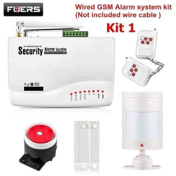 Planet Gates China / kit 1 FUERS Wireless GSM Burglar Alarm System Smart Home Garage Detector Motion Sensor Russia Voice Security Protection Auto Dial DIY