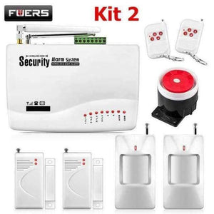 Planet Gates China / kit 2 FUERS Wireless GSM Burglar Alarm System Smart Home Garage Detector Motion Sensor Russia Voice Security Protection Auto Dial DIY