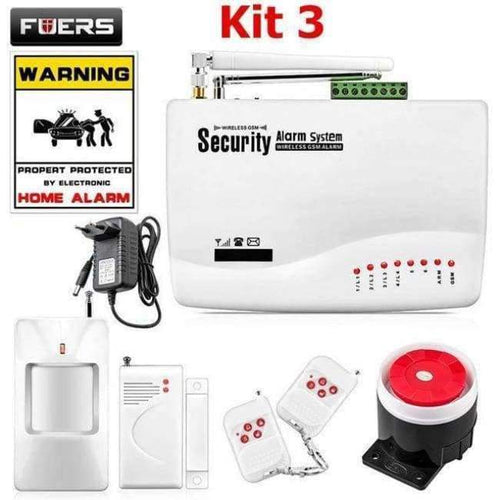 Planet Gates China / kit 3 FUERS Wireless GSM Burglar Alarm System Smart Home Garage Detector Motion Sensor Russia Voice Security Protection Auto Dial DIY