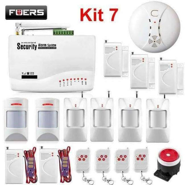 Planet Gates China / Kit 7 FUERS Wireless GSM Burglar Alarm System Smart Home Garage Detector Motion Sensor Russia Voice Security Protection Auto Dial DIY