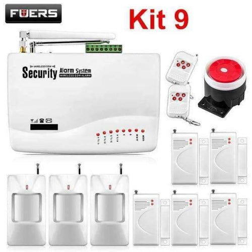 Planet Gates China / kit 9 FUERS Wireless GSM Burglar Alarm System Smart Home Garage Detector Motion Sensor Russia Voice Security Protection Auto Dial DIY