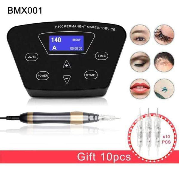 Planet Gates China / Kit BMX 001 Biomaser PMU Tattoo Machine Pen Dermograph Quiet Motor Pen Permanent Makeup Machine Dermógrafo Agulhas Easy Click for Eyebrow