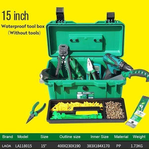 Waterproof Tool Kit 15"/17"/19" Tool box Two Layers Seal box Shockproof Case Plastic Toolbox Portable Suitcase for Tools