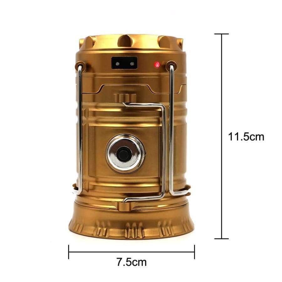 Planet Gates China LED Solar Powered Collapsible Flashlights Portable Lamp LED Rechargeable Hand Lamp Hiking Camping Lantern Light Outdoor Lighting