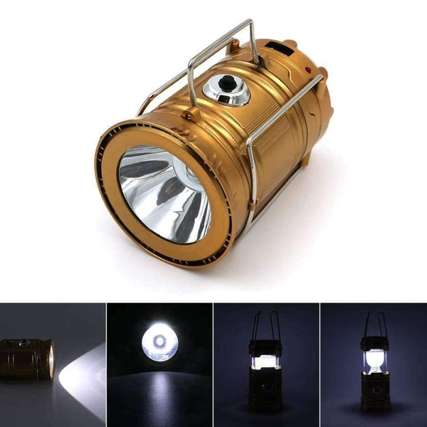 Planet Gates China LED Solar Powered Collapsible Flashlights Portable Lamp LED Rechargeable Hand Lamp Hiking Camping Lantern Light Outdoor Lighting