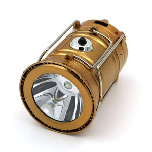 Planet Gates China LED Solar Powered Collapsible Flashlights Portable Lamp LED Rechargeable Hand Lamp Hiking Camping Lantern Light Outdoor Lighting