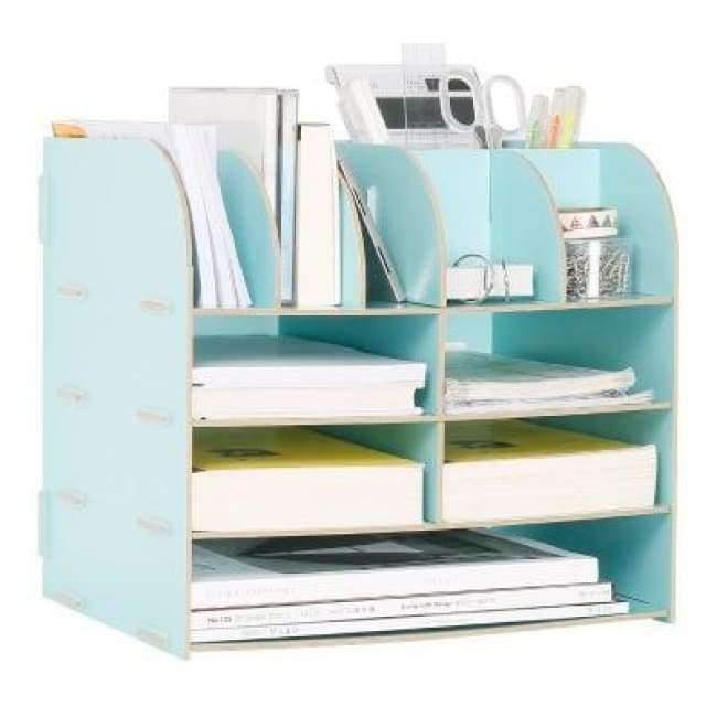 Planet Gates Office Desk Sets Multifunctional Desk Organizer Desk Accessories File Cabinet Rack Wooden Book Document Storage Box