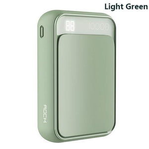 Planet Gates China / Light Green ROCK Led Mini Power Bank 10000mAh Portable External Battery Thin Poverbank For iPhone X 8 7 6 Samsung S8 S9 Xiaomi mi power bank