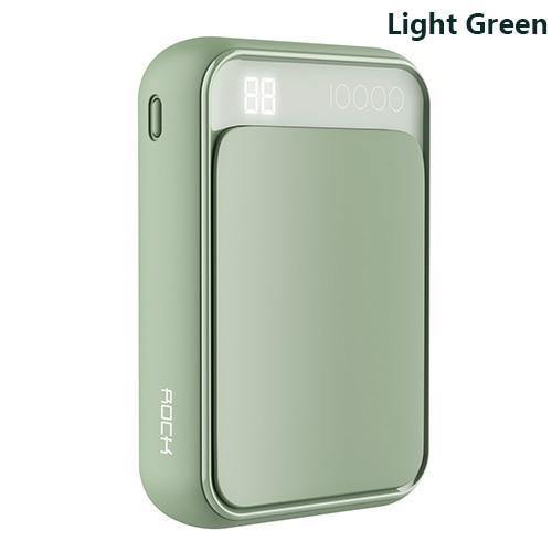 Planet Gates China / Light Green ROCK Led Mini Power Bank 10000mAh Portable External Battery Thin Poverbank For iPhone X 8 7 6 Samsung S8 S9 Xiaomi mi power bank