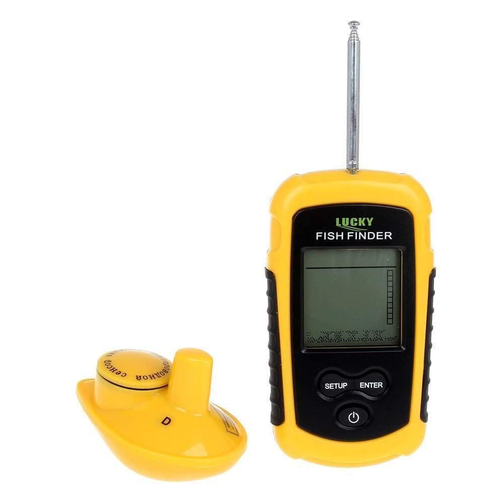 Planet Gates China Lucky FFW1108-1 Portable 100m Wireless Fish Finder Alarm 40M/130FT Sonar Depth Ocean River